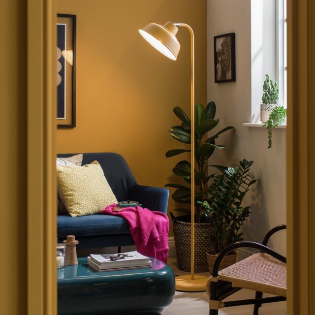 Argos Home Benson Floor Lamp - Mustard - image 1