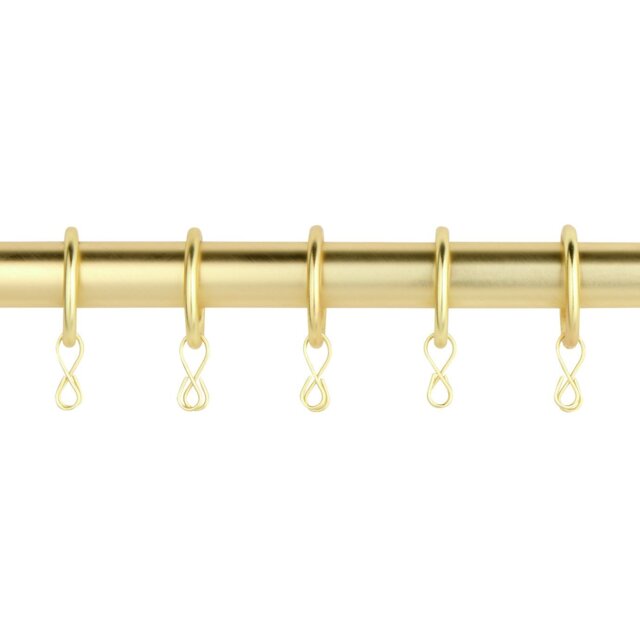 Argos Home 20 Metal Curtain Rings - Polished Gold - image 1