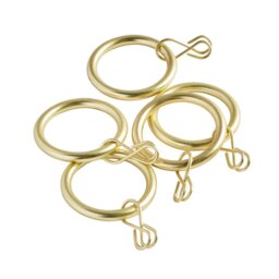Argos Home 20 Metal Curtain Rings - Polished Gold - thumbnail 2