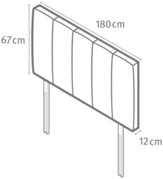 Silentnight Brescia Woven Superking Headboard- Charcoal - thumbnail 2