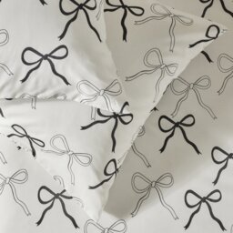 Argos Home Bows Print White Bedding Set - Double - thumbnail 2