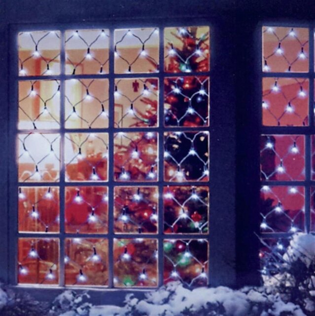 Premier Decorations White 180 Net Christmas Window Lights - image 1