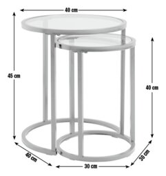 Argos Home Boutique Nest of 2 Tables - Black - thumbnail 2