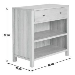 Habitat Finchley Oak Console Table - Natural - thumbnail 2