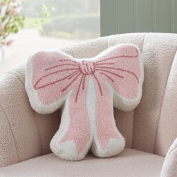 Catherine Lansfield 3D Bow Cushion Pink - 43x45cm - thumbnail 1