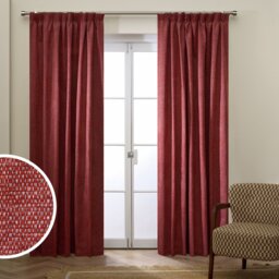 Habitat Basket Weave Blackout Pencil Pleat Curtain - Terracotta - 229x229cm
