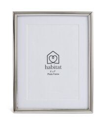 """Habitat Skinny Silver Metal Picture Frame - 5x7"""""""