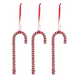 Habitat Pack of 3 Beaded Candycanes Christmas Ornament - thumbnail 2