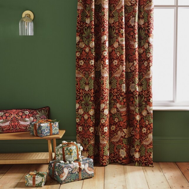 Habitat x Morris & Co. Curtains - Red - 168x183cm - image 1