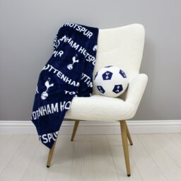 Tottenham Hotspur FC Football Shaped Cushion White - 25cm - thumbnail 2