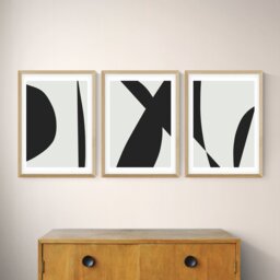 East End Prints Abstract Oak Frame Art Print - A3