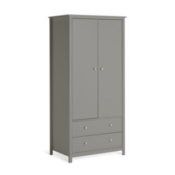 Habitat Brooklyn 2 Door 2 Drawer Wardrobe - Grey - thumbnail 2