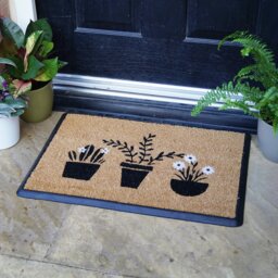 Mighty Mats Rubber Flower Pots  Doormat - 40x60cm