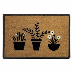Mighty Mats Rubber Flower Pots Cut Pile Doormat - 40x60cm - thumbnail 2