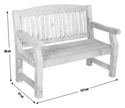 Forest Garden Harvington 2 Seater Wooden Garden Bench - thumbnail 2