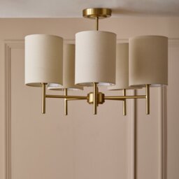 Argos Home Candelabra Steel 5 Light Ceiling Light - Brass