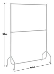 Argos Home Heavy Duty 4 feet Clothes Rail - Black - thumbnail 2