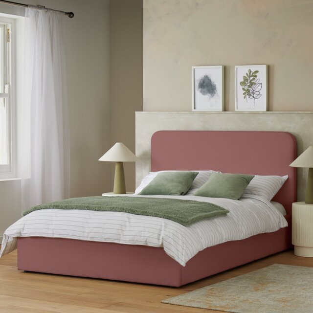 Habitat Chadwell Kingsize End Lift Ottoman Bed - Pink - image 1