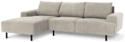 Habitat Julien Velvet Left Hand Corner Chaise Sofa - Natural - thumbnail 2