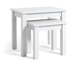 Argos Home Apley Nest of 2 Tables - White - thumbnail 2