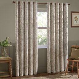 Wylder Grace Leaf Eyelet Curtains - Natural - 168x183cm - thumbnail 2
