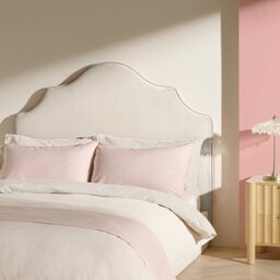 Habitat Daphne Fabric Double Headboard - Cream - thumbnail 1