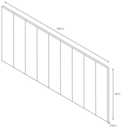 Argos Home Bircham Fabric Small Double Headboard - Natural - thumbnail 2