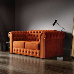 Jay-Be Chesterfield Velvet 2 Seater Sofa Bed - Ink Blue - thumbnail 2