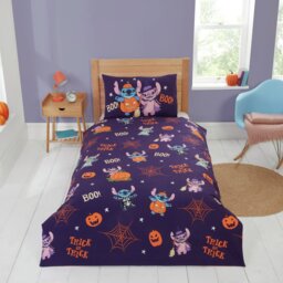 Disney Stitch Halloween Purple Kids Bedding Set - Single - thumbnail 1
