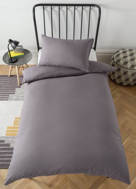 Silentnight Supersoft Plain Charcoal Bedding Set - Single - image 1