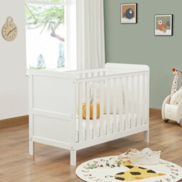 Babymore Caro Urban Mini Cot Bed - White