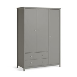 Habitat Brooklyn 3 Door Wardrobe - Grey - thumbnail 1