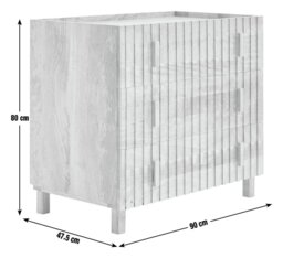Habitat Jericho 3 Drawer Chest - Natural - thumbnail 2