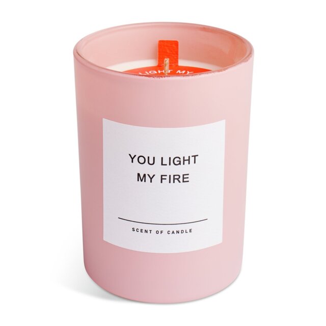 Argos Home You light My Fire Candle - Pink - image 1