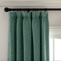 Habitat Blackout Pencil Pleat Curtains - Green - 117x137cm - thumbnail 2