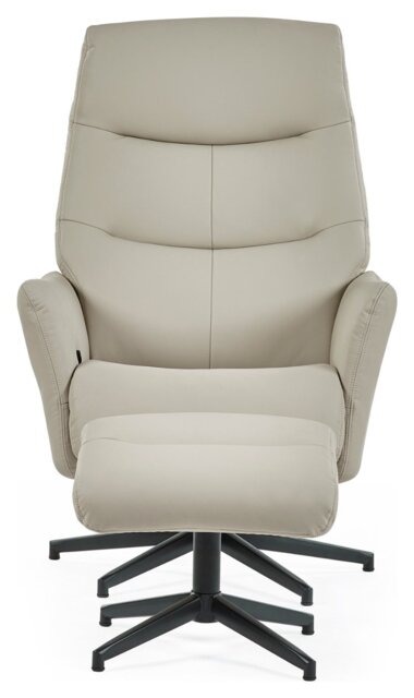 Julian Bowen Priya Manual Recliner Chair & Footstool - Grey - image 1