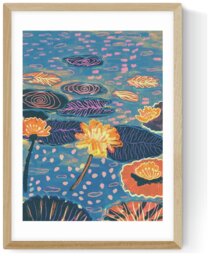East End Prints Magic Pond Oak Frame Art Print - A3 - thumbnail 2