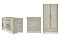 Obaby Nika 3 Piece Nursery Furniture Set - Grey Wash - thumbnail 1
