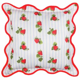 Furn Strawberries Blue Stripe Outdoor Cushion - thumbnail 2