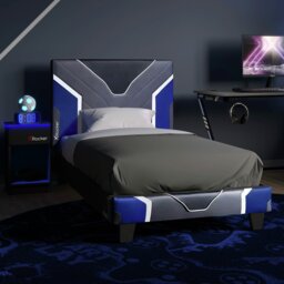 X Rocker Chromis Single Bed in a Box with Mattress - Blue - thumbnail 1