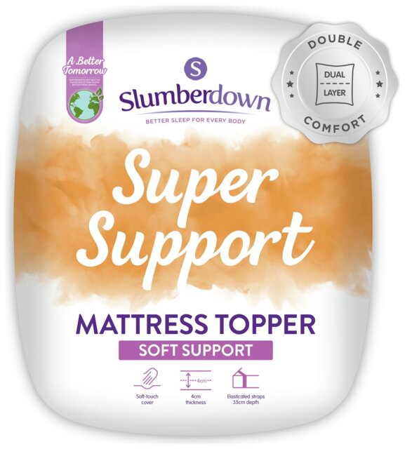 Slumberdown Super Support 4cm Mattress Topper - Single - image 1