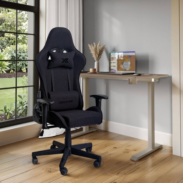 X Rocker Alpha Fabric Office Gaming Chair- Black - image 1
