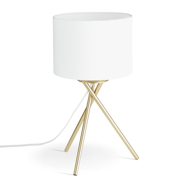 Argos Home Tripod Table Lamp - White & Brass - image 1