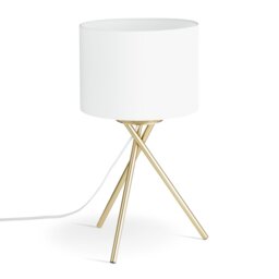 Argos Home Tripod Table Lamp - White & Brass - thumbnail 1