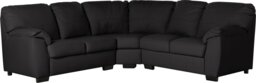 Argos Home Milano Leather Corner Sofa - Black - thumbnail 1