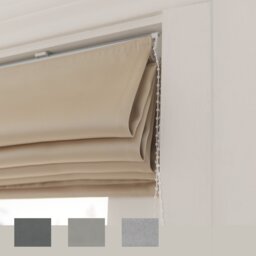 Little Black Book Blackout Natural Roman Blind - 140cm - thumbnail 2