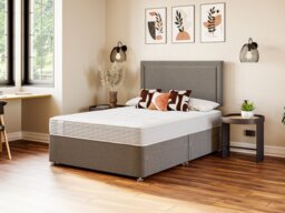 Sealy Newman Support Double Divan Bed - Grey - thumbnail 2