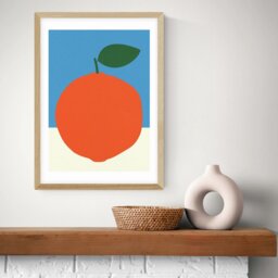 East End Prints Orange Oak Frame Art Print - A3 - thumbnail 2