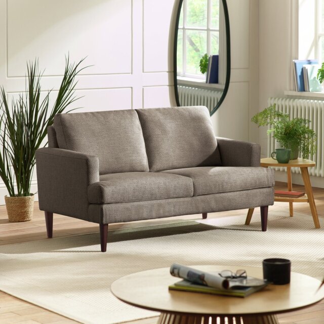 Julian Bowen Daisy Fabric 2 Seater Sofa Metal Feet - Grey - image 1