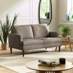 Julian Bowen Daisy Fabric 2 Seater Sofa Metal Feet - Grey - thumbnail 1